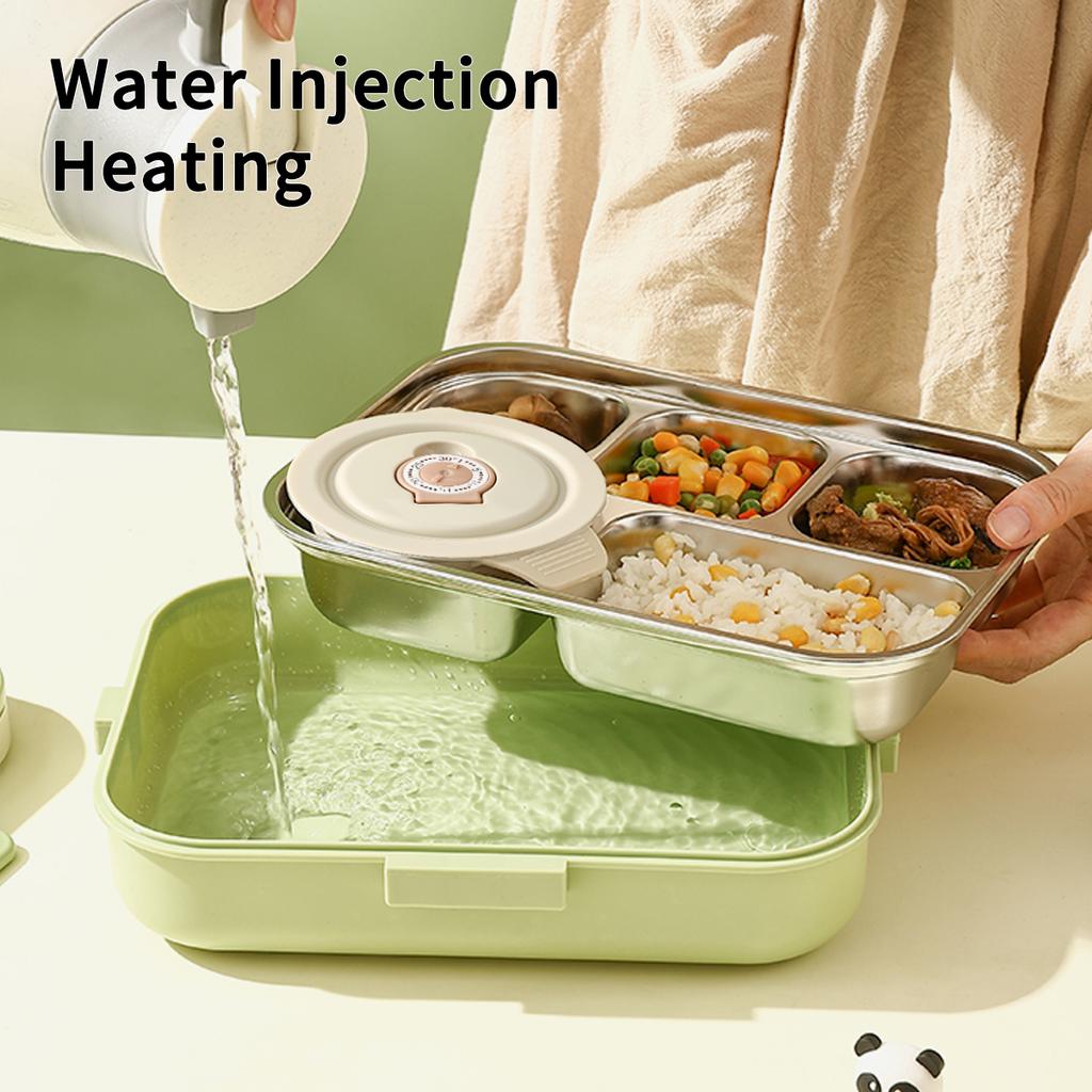 4/5 Grids 304 Stainless Steel Bento Lunch Box With Tableware Microwave Safe Children Portable Sealed Fruit Salad Food Container