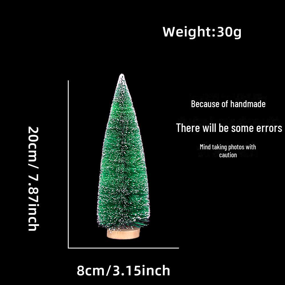 White Mini Christmas Tree Desktop Ornament - Small Christmas Decorations for Window Display
