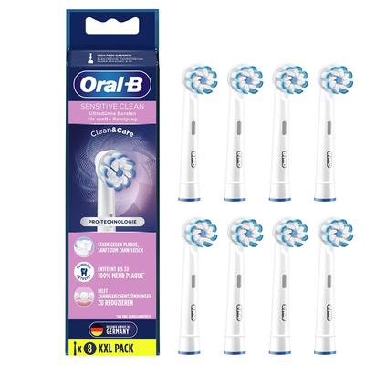Сменная щетка Braun Oral b с мягкой сверхтонкой щетиной SENSITIVE CLEAN, бесплатная упаковка EB60 (8 шт.)