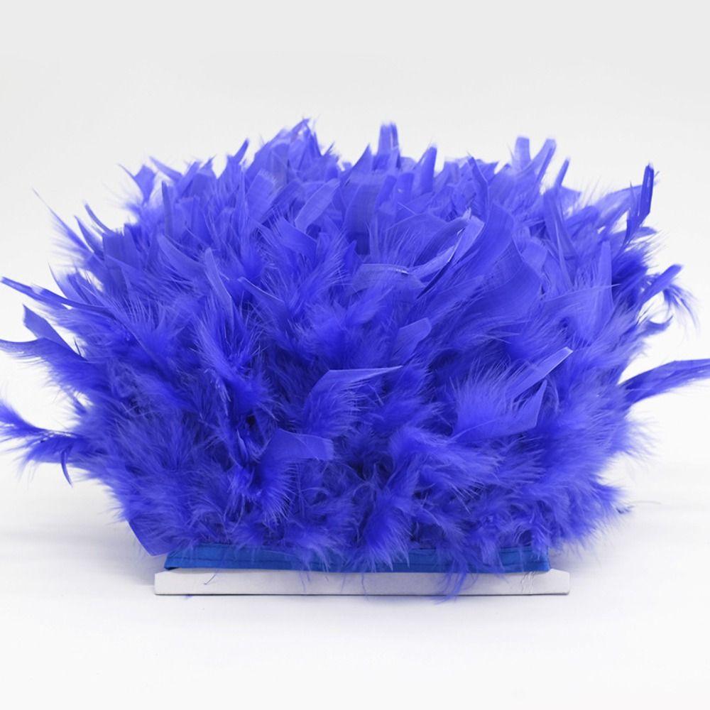 1 Метр Свадебная Вечеринка Перья Отделка Швейная Декорация Ткань для Одежды Натуральные Перья Индейки