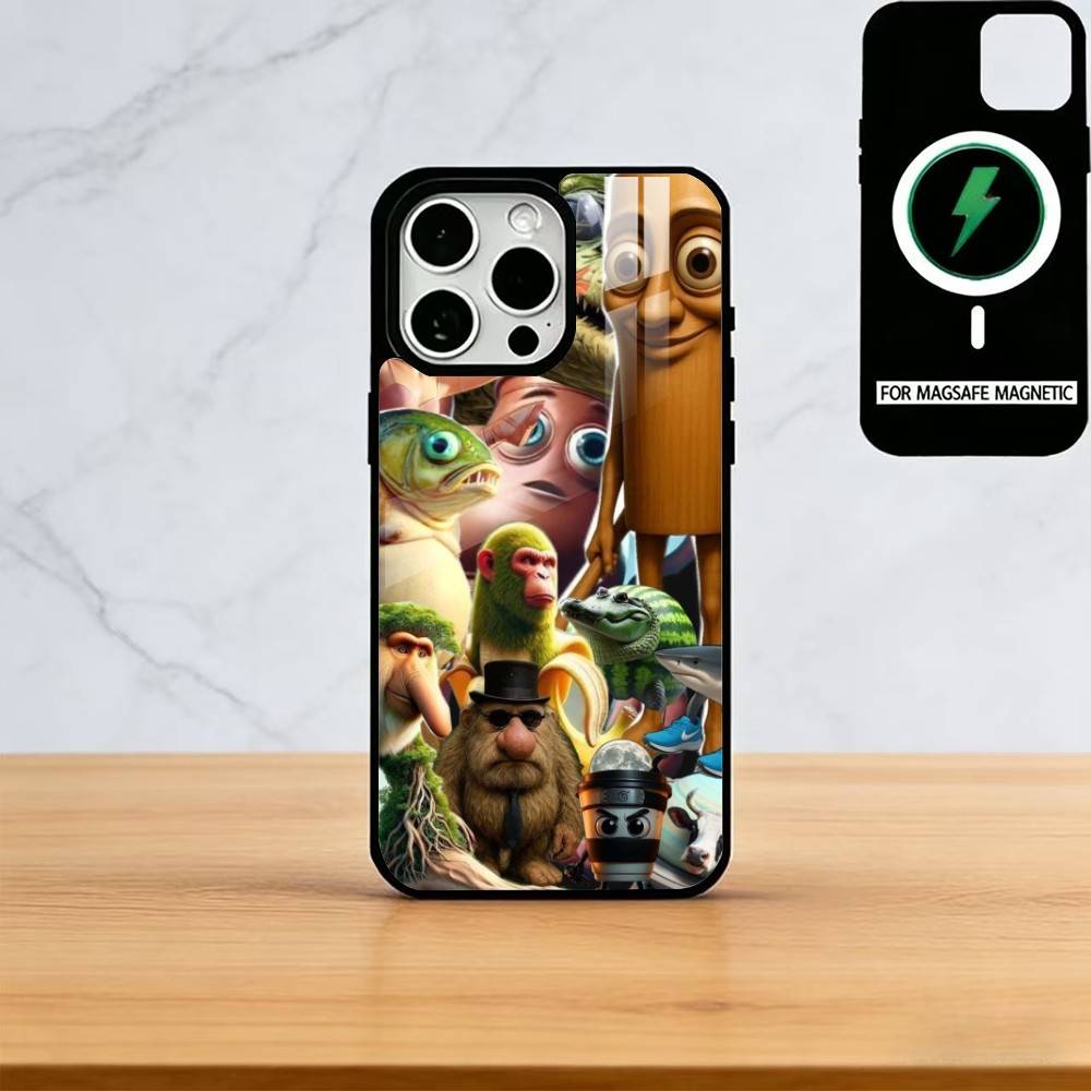 Чехол для телефона Tung Sahur Tralalero Tralala для iPhone 17, 16, 15, 14, 13, 12, 11 Plus, Pro, магнитный с Magsafe, беспроводная зарядка