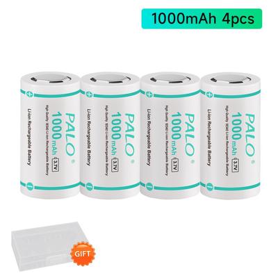 PALO 18350 18340 Литиевая батарея 1000 мАч 3,7 В аккумуляторная батарея для фонарика, счетчика воды, дымовой сигнализации