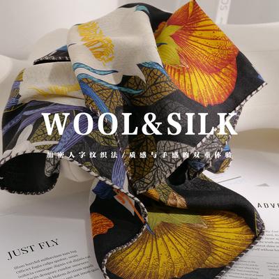 70% Шерсть 30% Натуральный Шелк Шарф Для Женщин Шали Накидки Шарфы Пашмина Женский Хиджаб Бандана Буфанда Пончо Квадратный Элегантный 65См