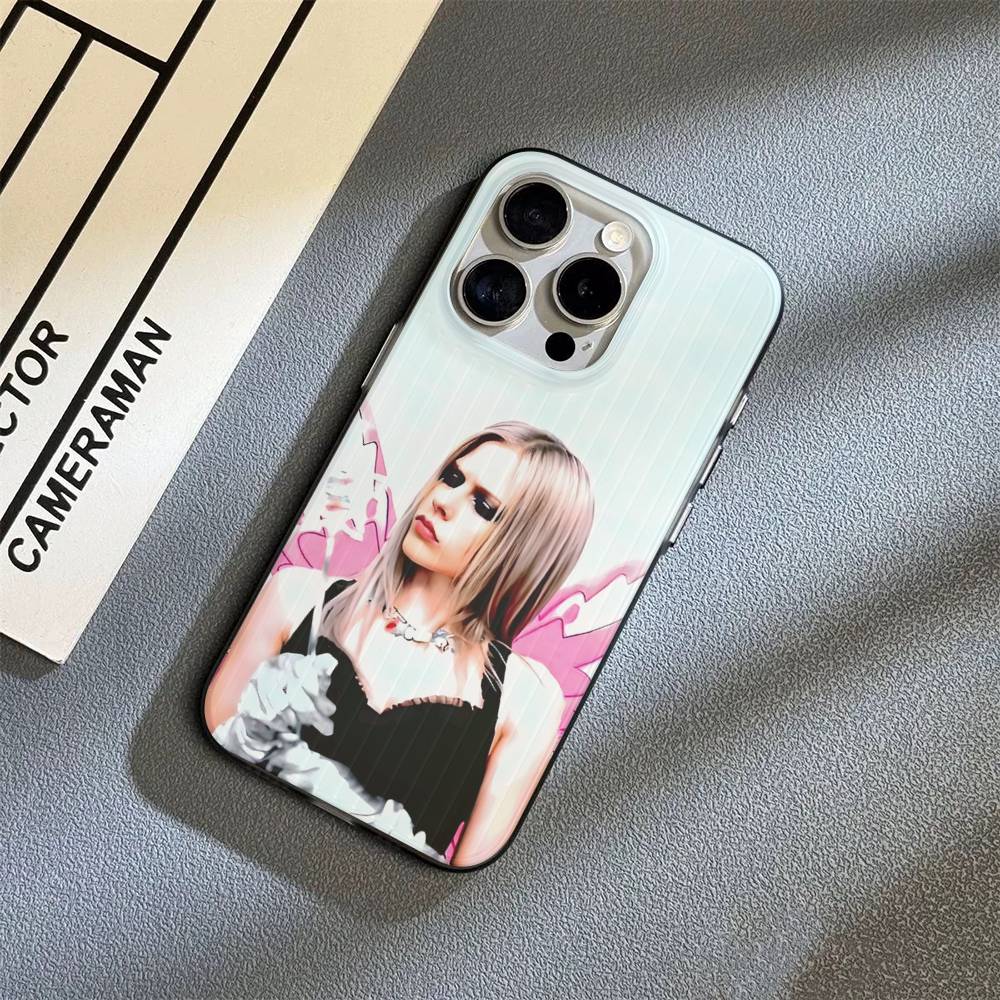 Чехол для телефона Avril Ramona Lavigne для iPhone 16 15 17 Pro 11 12 13 14 Pro Max Plus Мягкий силиконовый чехол-оболочка с волнистым рисунком