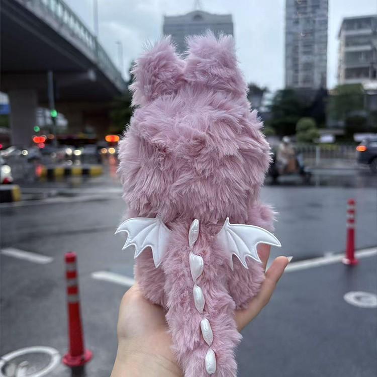 10cm For Labubu Clothes Big Angel White Pink Rabbit Plush Baby Clothes Cute And Fashionable Angel Cotton Doll Clothing Doll Sets