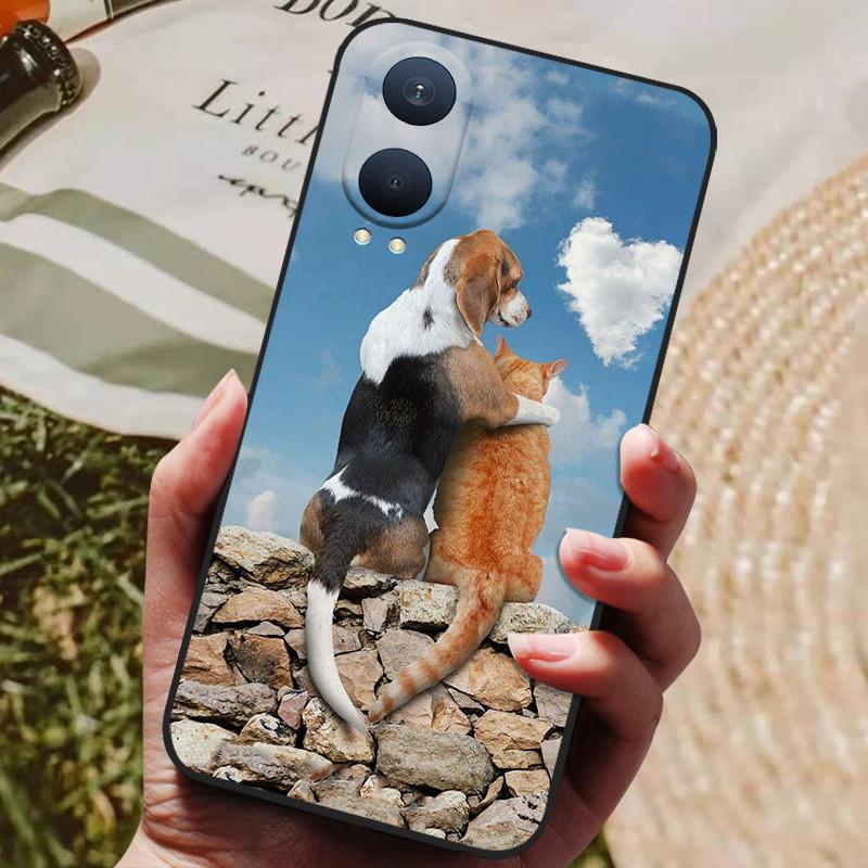 Для чехла OnePlus Nord CE4 Lite Роскошный силиконовый ТПУ Мягкий чехол для телефона для OnePlus Nord CE 4 Lite Ударопрочный чехол-накладка Милый кот