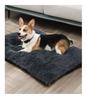 Nordic Pink Solid Faux Fur 110*75cm Large Jumbo Foldable Dog Bed Classic Rectangular Pet Cat Cushion Direct Manufacturer