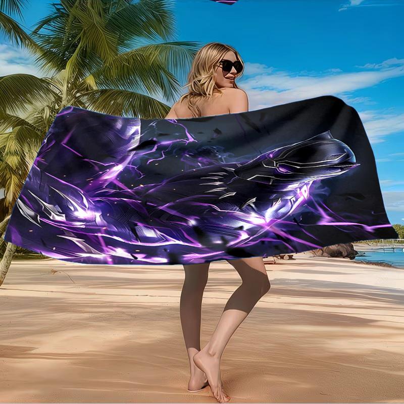 Panther In Action Beach Towel Microfiber Beach Towel, Lightweight and Quick-Dry, for Summer Travel, Swimming Pool Fan Birthday Gift