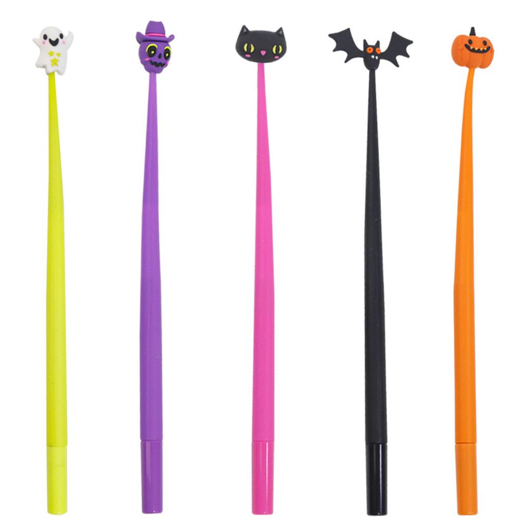 1 мл Хэллоуин жуткая силиконовая гелевая ручка 0,5 мм, гелевая ручка для письма для школьных принадлежностей студентов детей подарки, Хэллоуин обратно в школу подарки