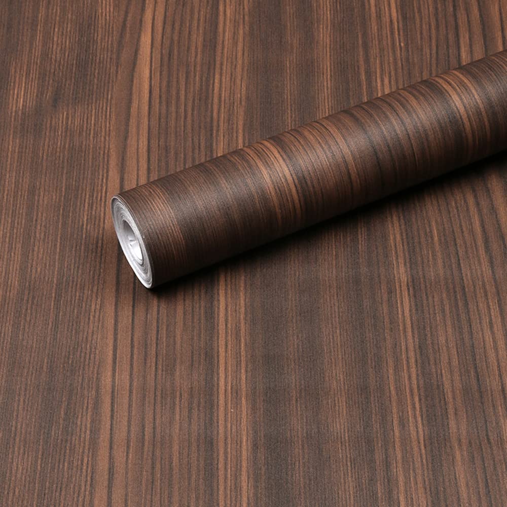 Homya Wallpaper Sticker Wood Grain Waterproof Remake Sheet Brown Thickness Glue Included Thick Floor Sticker Pet Friendly Wear Resistant Stain