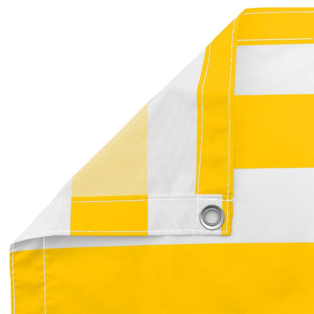 Balcony Privacy Screen Yellow and White 120 x 200 cm