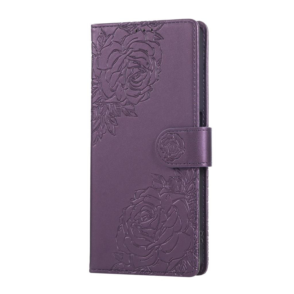 Чехол для Samsung Galaxy A33 5G с кошельком из ПУ кожи с рисунком розы и 3 слотами для карт