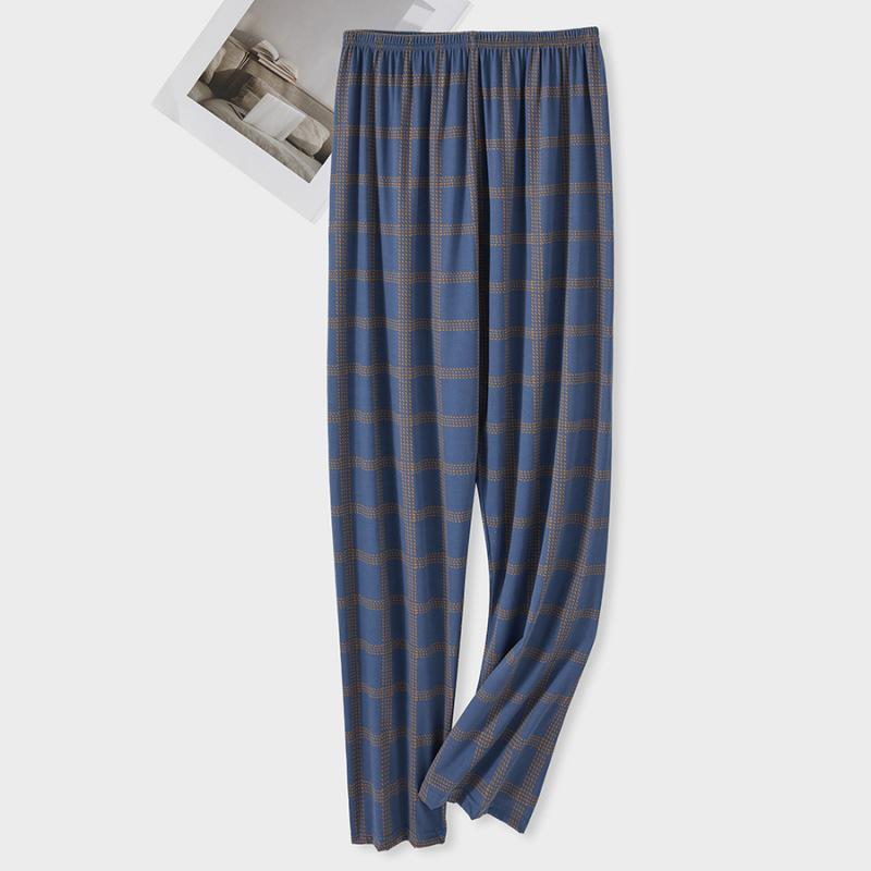 Мужские хлопковые пижамные штаны с двойными карманами 2024 года — легкие, повседневные, весна/осень