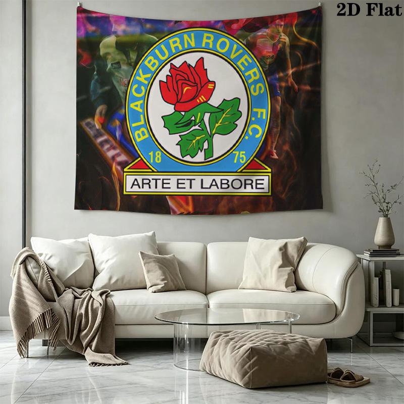 Blackburn Rovers Wall Tapestry Aesthetic Wall Hanging Printed Fabric Blanket Decorative Tapestries for Bedroom Living Room Home Decor