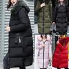 Moda Ayollar Qishki Issiq Paxtali Kapyushonli Qishki Uzun Qo'lli Palto