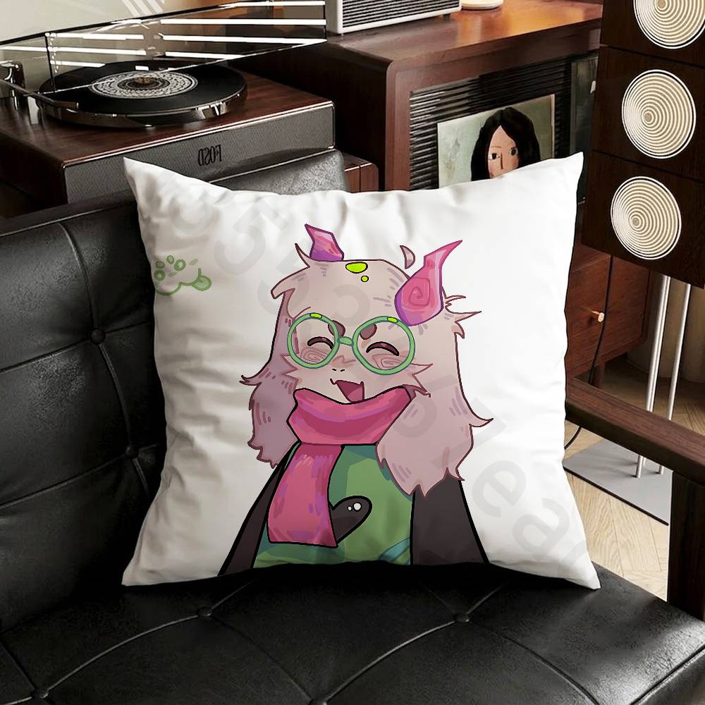 DDeltarune Ralsei Pillow Case Sofa Living Room Bedroom Headboard Backrest Cushion Square Cushion Nap Time