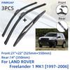 For LAND ROVER Freelander 1 MK1 1997-2006 Front Rear Wiper Blades Brushes Cutter Accessories J Hook 2001 2002 2003 2004 2005 2006