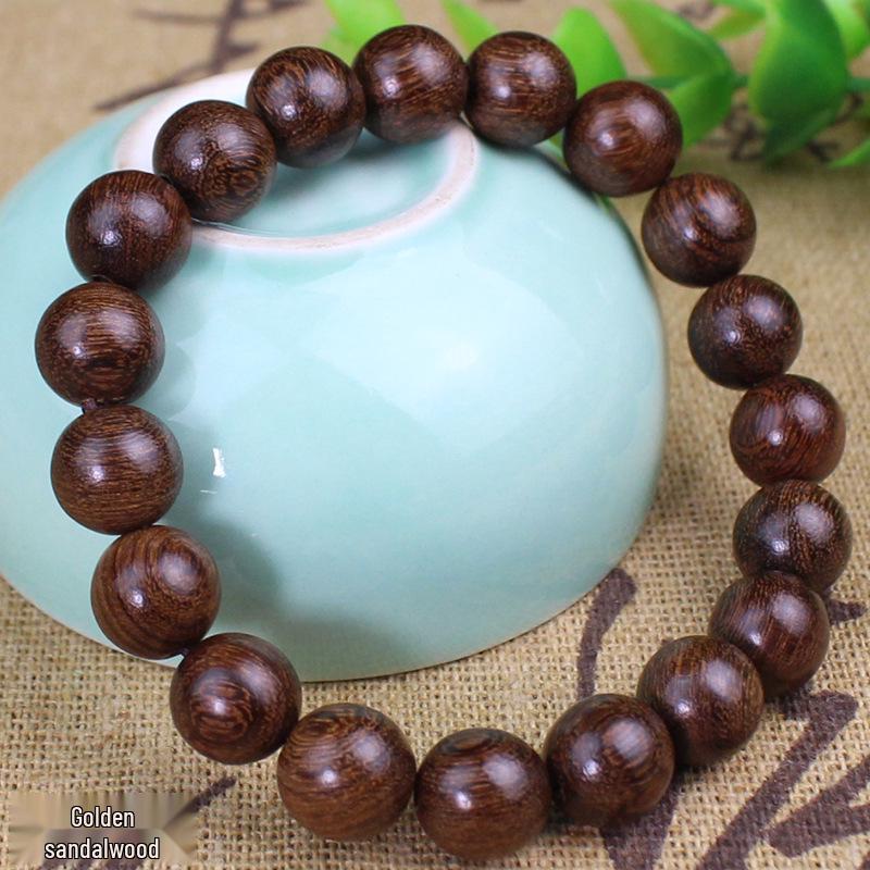 Браслеты из сандалового дерева 10 мм с одной петлей - буддийские бусины унисекс, четки, ювелирные изделия