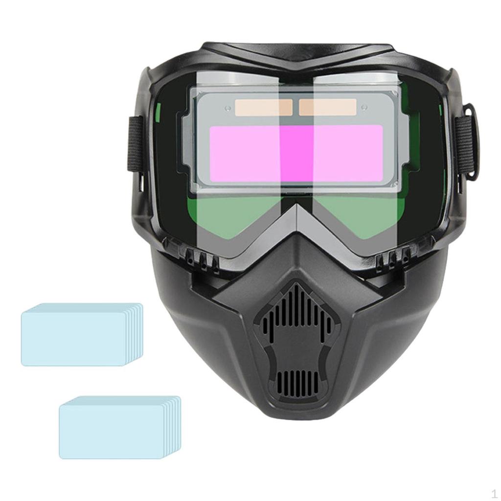 Welding Helmet Soldering Protector Detachable Dimming Breathable Welder Hood