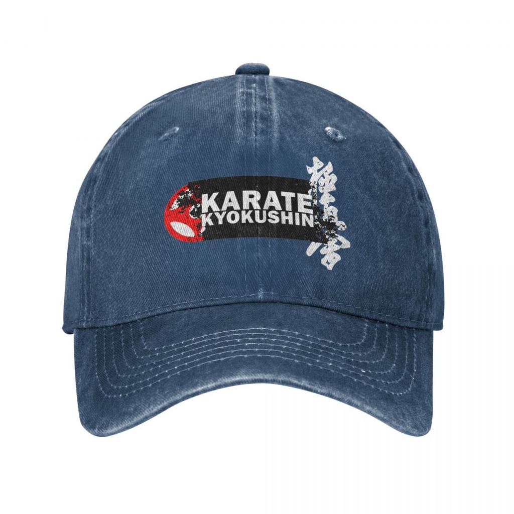 Повседневные бейсболки для каратэ в стиле киокушин для женщин унисекс, потертые джинсовые головные уборы для тренировок на открытом воздухе, мягкие шапки, кепка
