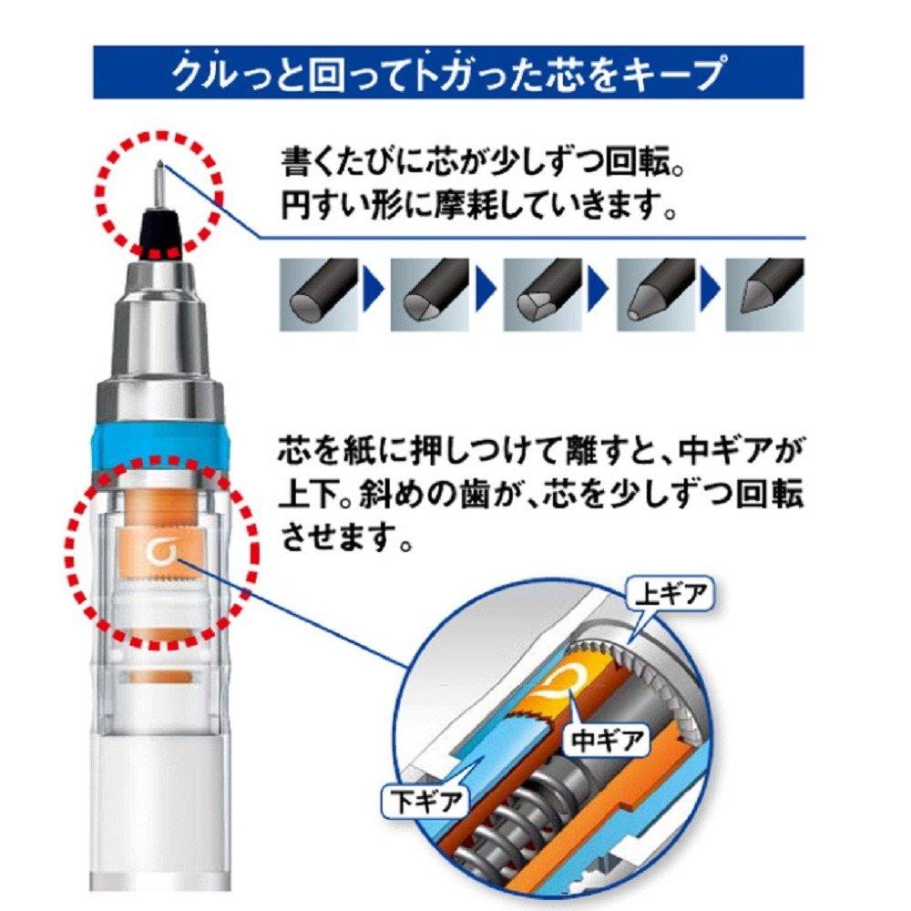 Механический карандаш Mitsubishi Pencil Kurutoga WC Limited Edition с рисунком Kumatan, розовый, 0,3 мм M3650WC1P.KP