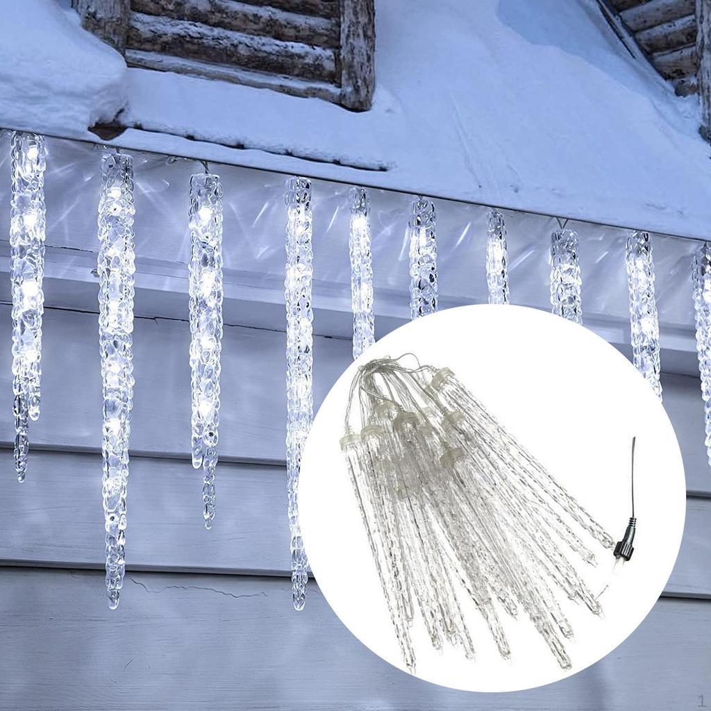 Hanging Icicle Christmas Lights Sturdy Waterproof for Outdoor Eave Courtyard