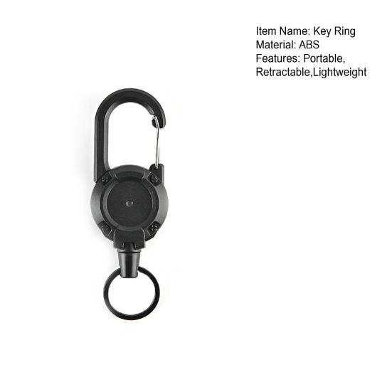 Steel Wire Rope Keychain Mini ABS Hiking Backpack Pants Hanging Key Chain Outdoor Accessories Anti-lost