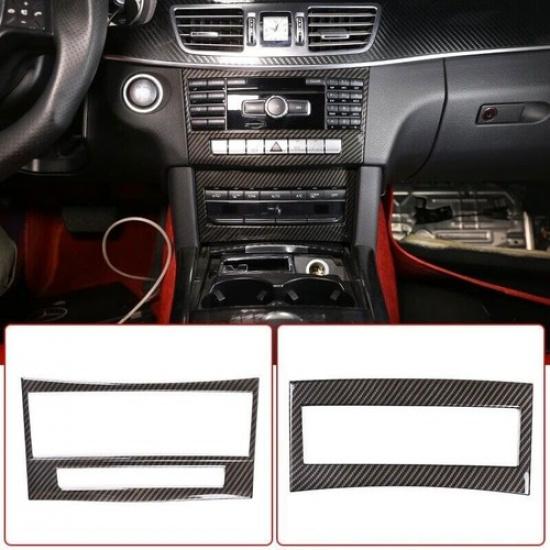 Car Central Control Volume CD Button Panel Cover For Benz E Class W212 2014-2015
