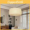 Paper Lamp Sheepskin Shades White Drum Shape Lantern Lampshade Living Room Decor