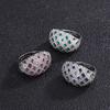 Jewelry Ring Simulation Colored Treasure Winding Lace Geometric Texture Diamond-Set Women'S Ring