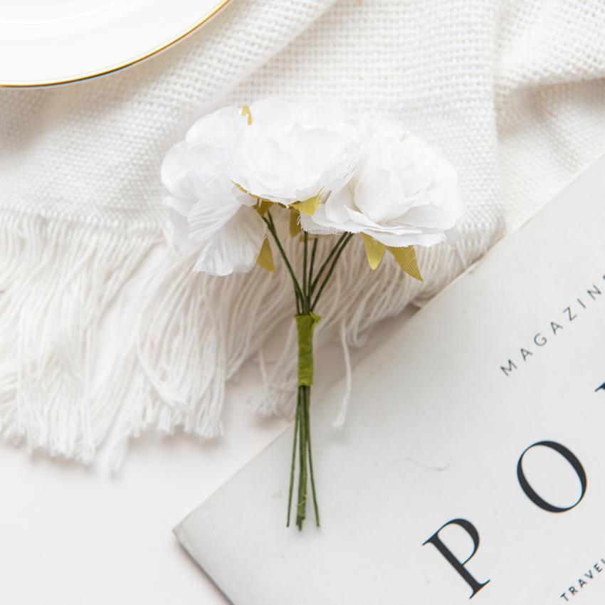 18 шт. Искусственные цветы Мини шелковый букет Свадебный декоративный DIY Венок Рождественское украшение Ваза для дома сада Скрапбукинг