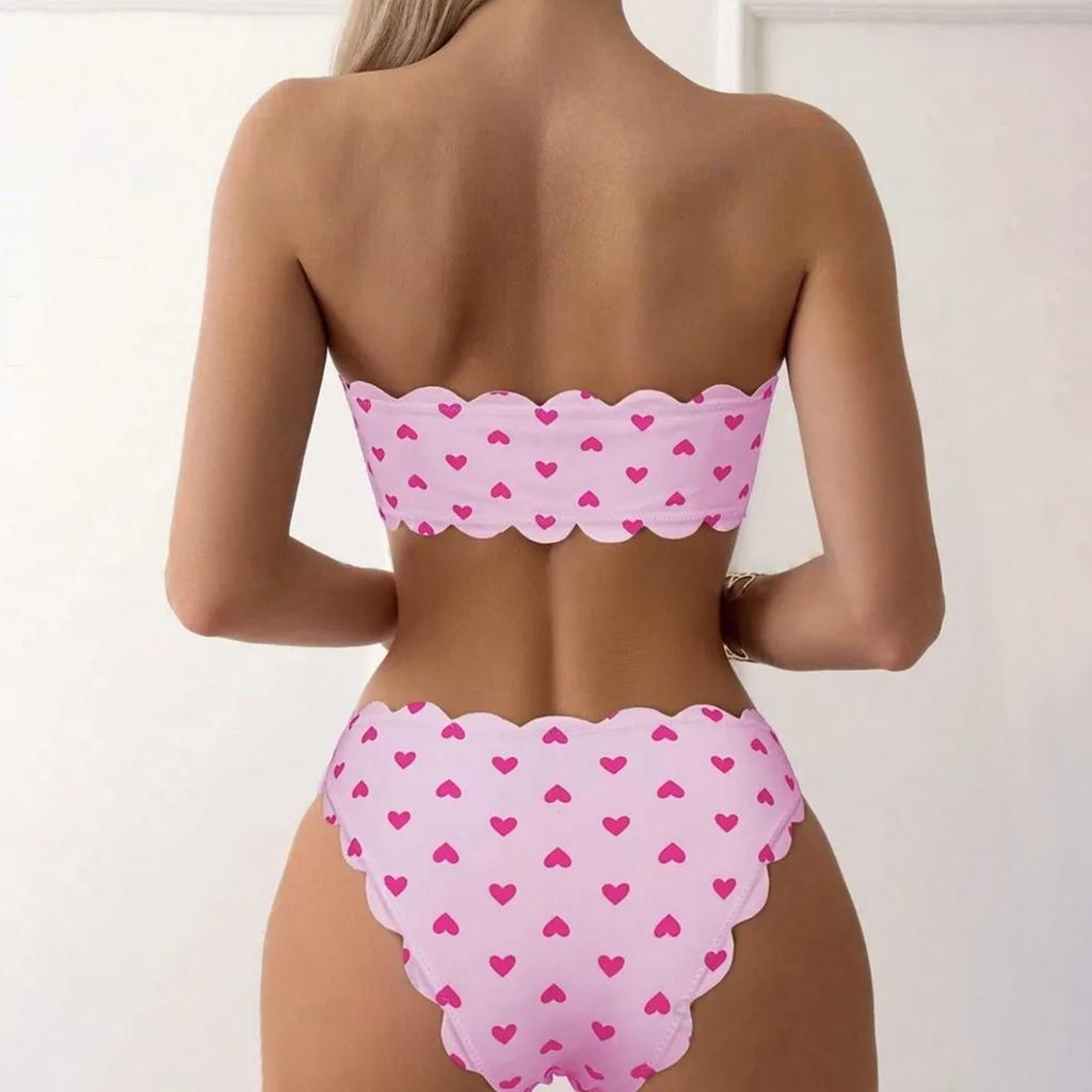 Женский сексуальный купальник с разделенным телом, сплошной цветной купальник с бантом и высокой талией, состоящий из двух частей