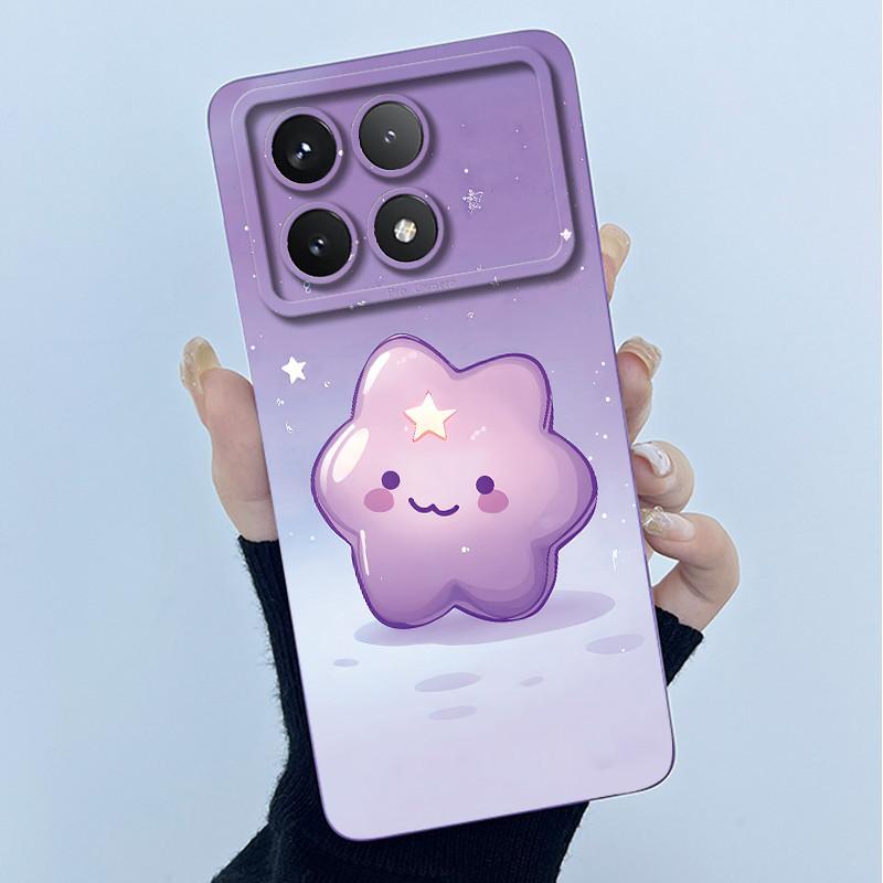 Для Xiaomi Poco X6 Pro 5G Чехол Poco X6Pro Задняя крышка Модный Минимализм Цветочный Мягкий Жидкий Силиконовый Чехол Для PocoX6 Pro Fundas