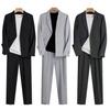 2023 Men's Spring/Autumn Light Mature Style Suit Jacket: Trendy, Loose-Fit, Elegant Uniform Top