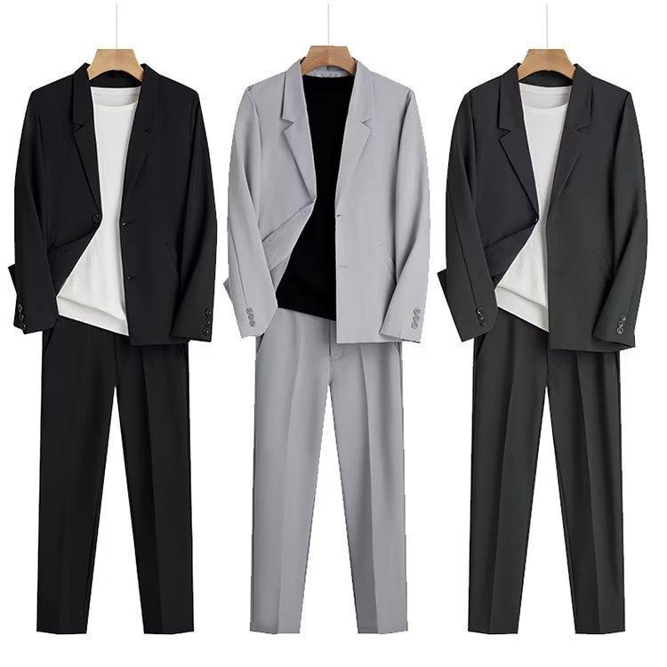 2023 Men's Spring/Autumn Light Mature Style Suit Jacket: Trendy, Loose-Fit, Elegant Uniform Top
