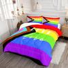 Комплект постельного белья Rainbow Love is Love с 3D-принтом, пододеяльник с наволочкой, размеры Твин, Квин, Кинг, Фулл, постельные принадлежности, декор для спальни