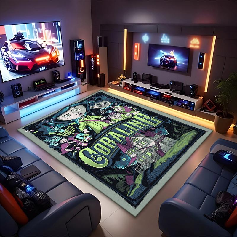1PC Coraline Rug - home decoration Carpet For Living Room Bedroom Flooring Computer Chair Area Rug