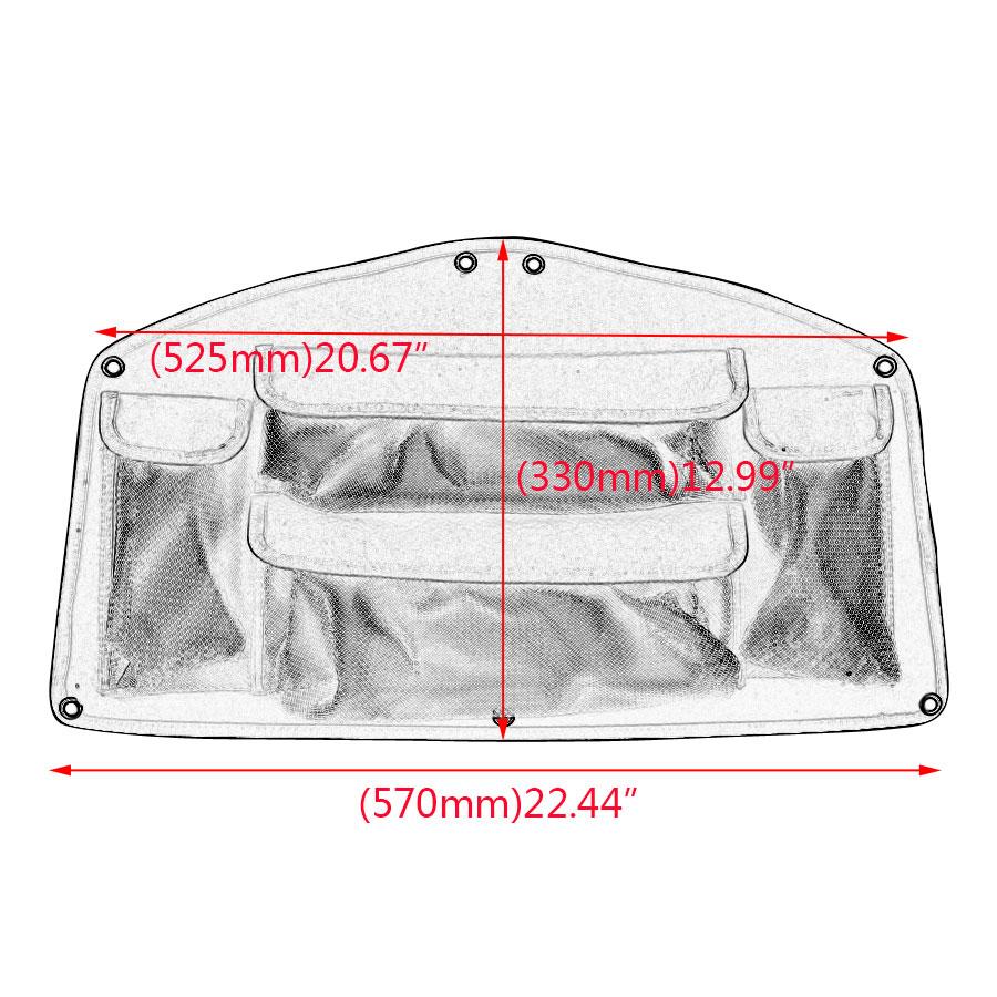 Motorcycle Black Trunk Lid Organizer Bag Tool Bag Inner Luggage Net 4 Pockets For Honda Glod Wing 1800 Goldwing GL1800 2001-2017