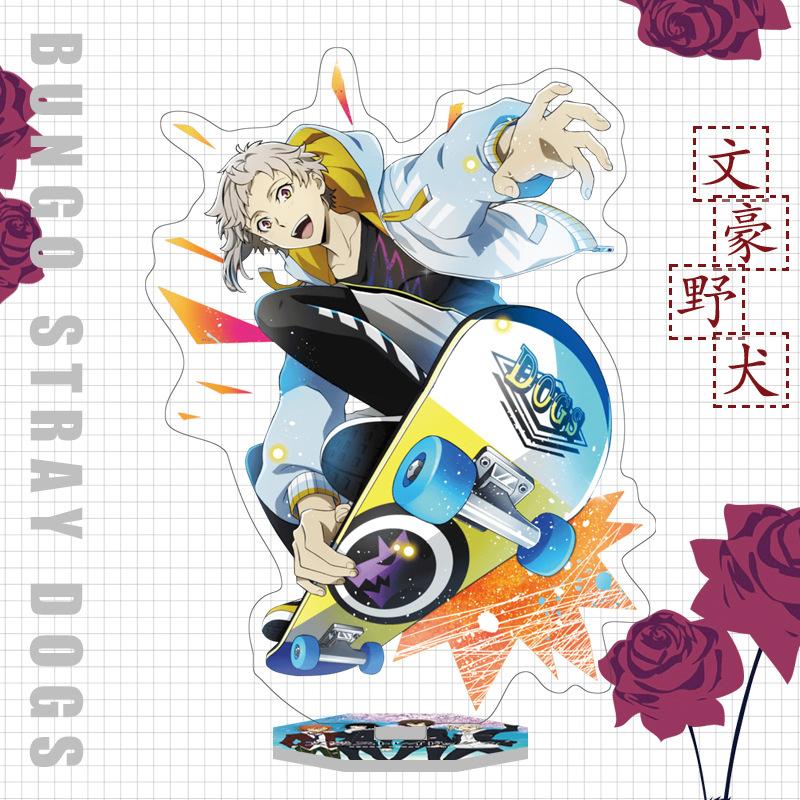 Япония Бунго Бродячие Собаки Аниме Фигурка Акриловая Подставка Модель Игрушки Дазай Осаму Накахара Чуя Рюносуке Акутагава Декор Стола