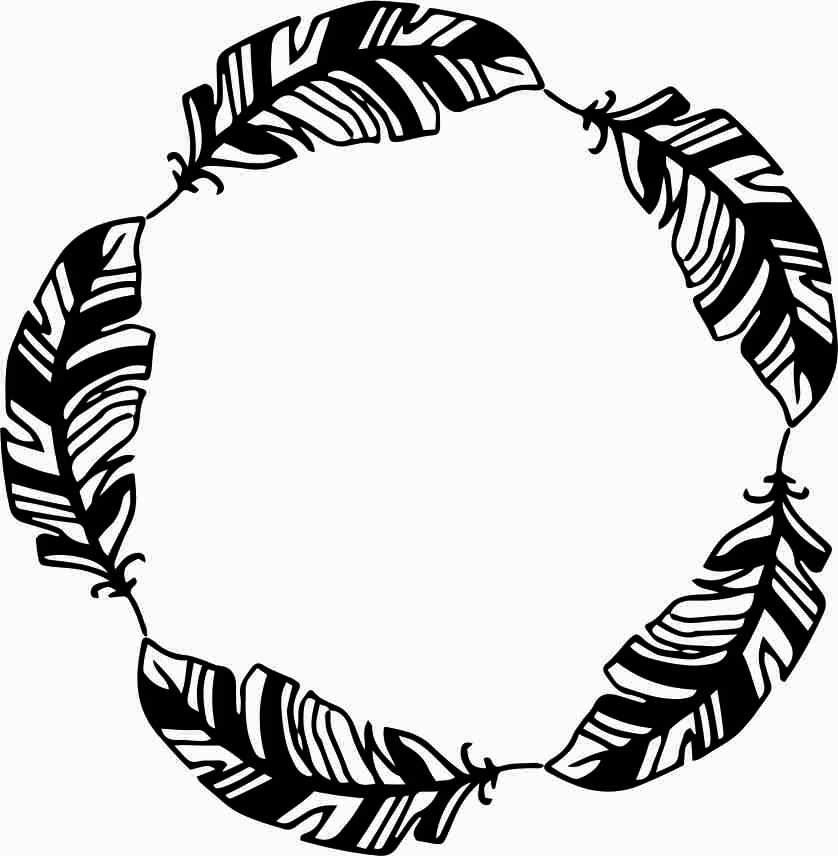 Printtoo Feather Pattern Scrap-booking Круглый деревянный резиновый штамп Craft Stamps-2