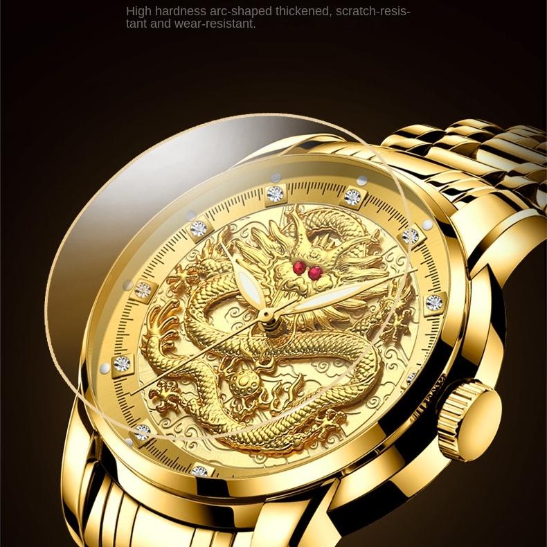 ONTHEEDGE Полые часы Мужские стальной ремешок Кварцевые Светятся в темноте Водонепроницаемые Тренд Немеханические