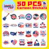50 Stars And Stripes Independence Day Stickers American Flag Election Personality Graffiti Stickers