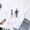 (Asian Size) Women Sweet Love Trend Family Mama Mom Print Tee Top Fashion T Shirt Woman Female T Clothing Short Sleeve Graphic T-shirts