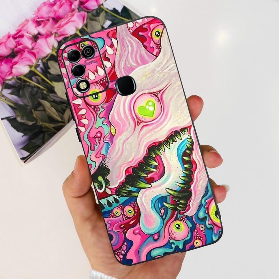 Для Infinix Hot 11 Play 6.82" Мягкие Силиконовые Чехлы Для Телефона Для Infinix Hot 11 Play 11play 10Play Чехол Роскошные Цветы Funda Capa