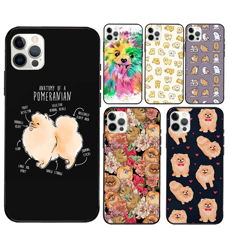 Pomeranian Dog Phone Case For iPhone 16 Pro Max 11 12 13 Mini 14 15 Pro Max 15 16 Plus XR 16e Cover Coque