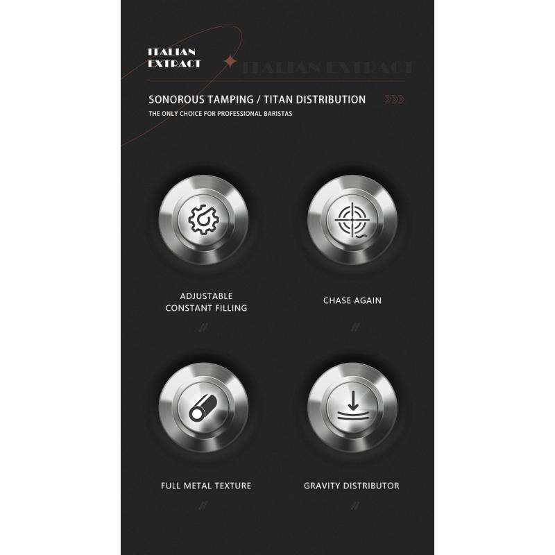 Ударный тампер для эспрессо 51 мм 53 мм 58,35 мм из нержавеющей стали с регулируемой глубиной распределения кофейные принадлежности инструмент