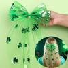 Tulle Bows Hair Barrettes For Women Cloverleaf Long Streamers Clip New Arrival Fresh Green Daily/party Girl Headwear Accessories