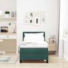 LED Box Spring Bed with Mattress Dark Green 80 x 200 cm Velvet