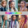 MISS WIG Synthetic Long Braid Ponytail Extension Straight Sleek Wrap Around Colorful Braid Hair Extensions Ponytail Natural Soft For Women Wear