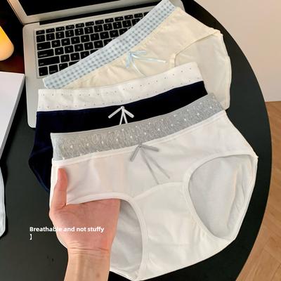 Женское весенне-осеннее нижнее белье больших размеров из чистого хлопка с антибактериальной ластовицей 10А